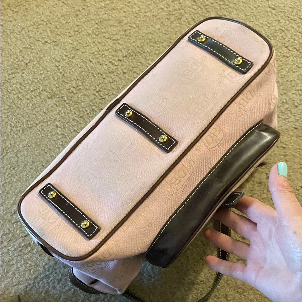 Dooney & Bourke Pink and Brown East/West Shoulder Bag - Picture 4 of 9